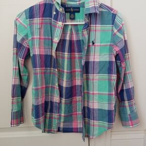 Ralph Lauren Kids Colorful Plaid Button Down Shirt